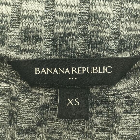 Banana Republic Gray Textured Knit Sleeveless Top | Size XS | High Neck Ribbed T - Picture 4 of 4